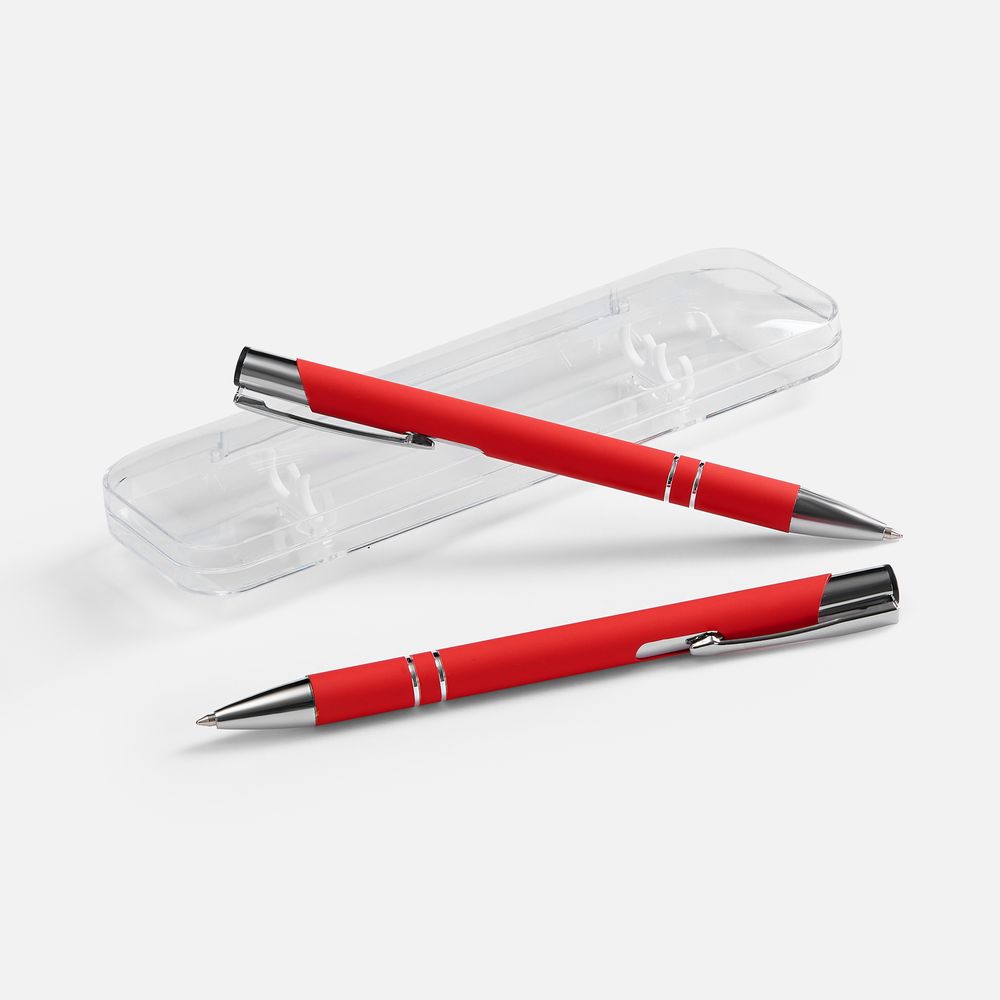 Набор из 2 ручек Keskus Soft Touch, красный / Миниатюра WWW (1000)