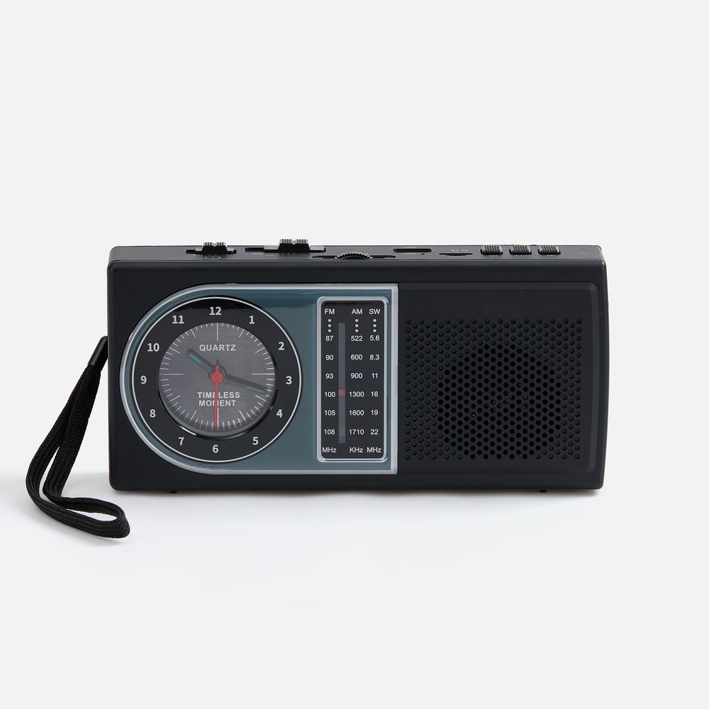 Bluetooth-колонка с радио Comradio, черная / Миниатюра WWW (1000)