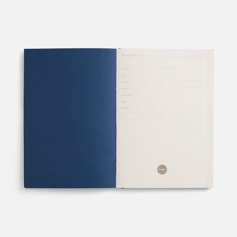 Ежедневник Flat, недатированный, синий, ver.2 / Миниатюра WWW (1000)