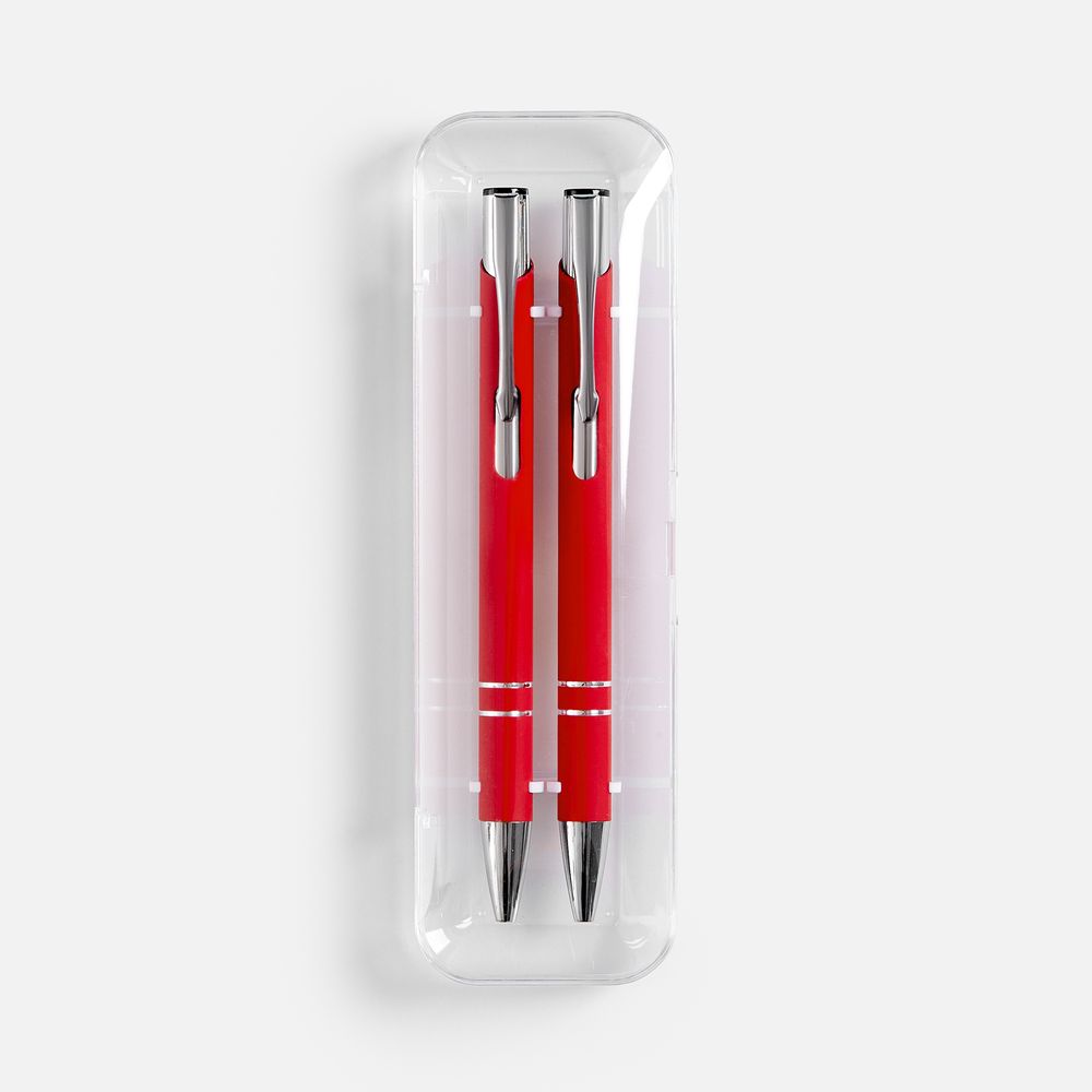 Набор из 2 ручек Keskus Soft Touch, красный / Миниатюра WWW (1000)