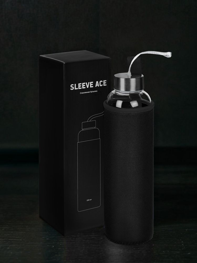 Бутылка для воды Sleeve Ace, черная / Миниатюра WWW (1000)