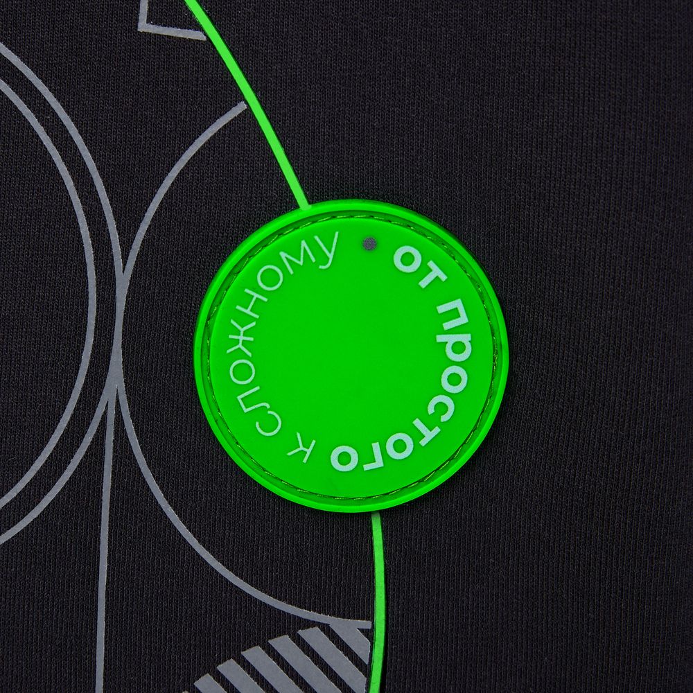 Лейбл из ПВХ Dzeta Round, M, зеленый неон / Миниатюра нанесения (1000)