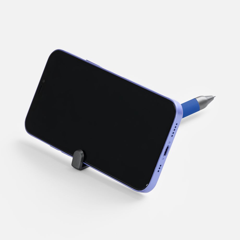 Ручка шариковая Standic с подставкой для телефона, синяя / Миниатюра WWW (1000)