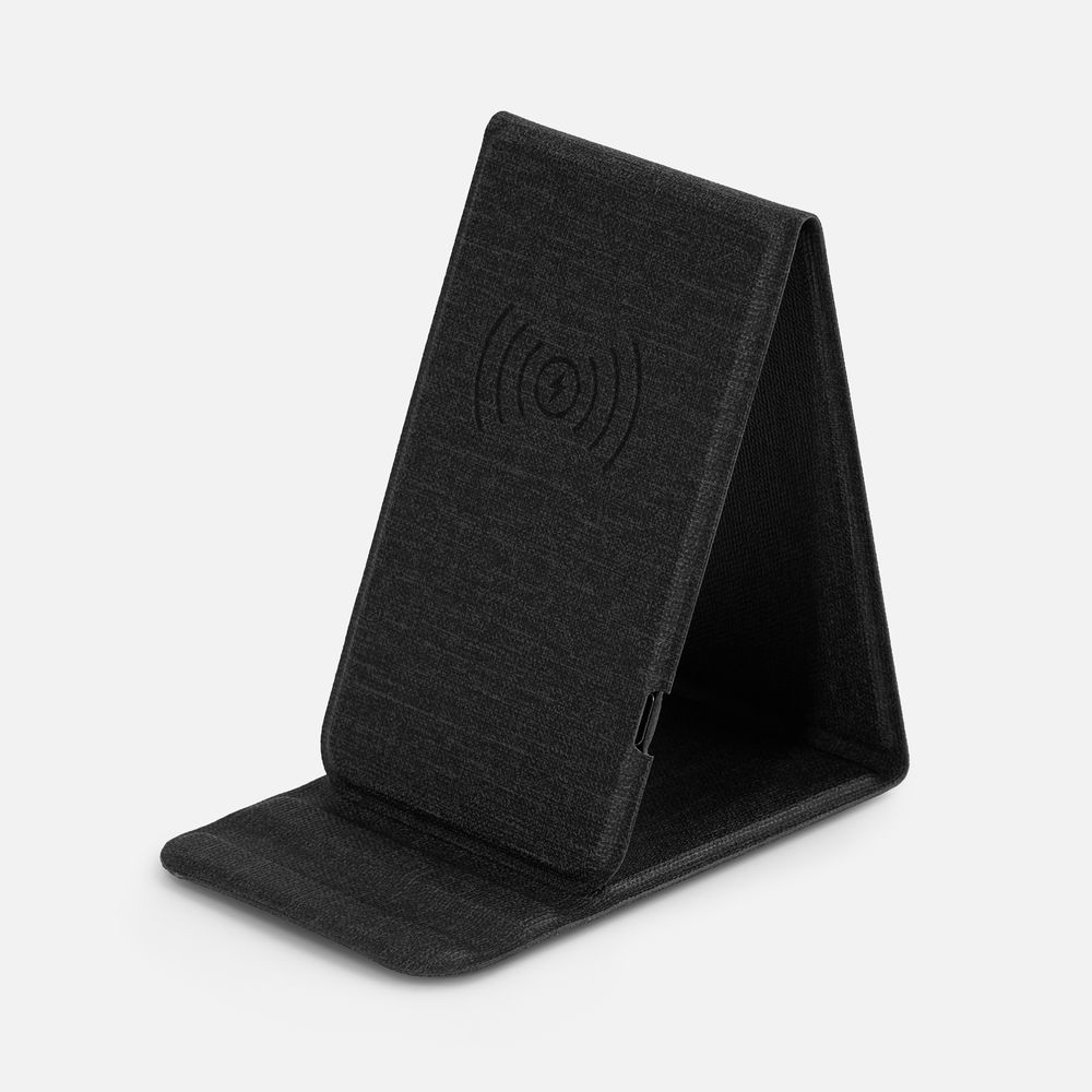 Подставка для смартфона с беспроводной зарядкой Kickstand, серая / Миниатюра WWW (1000)