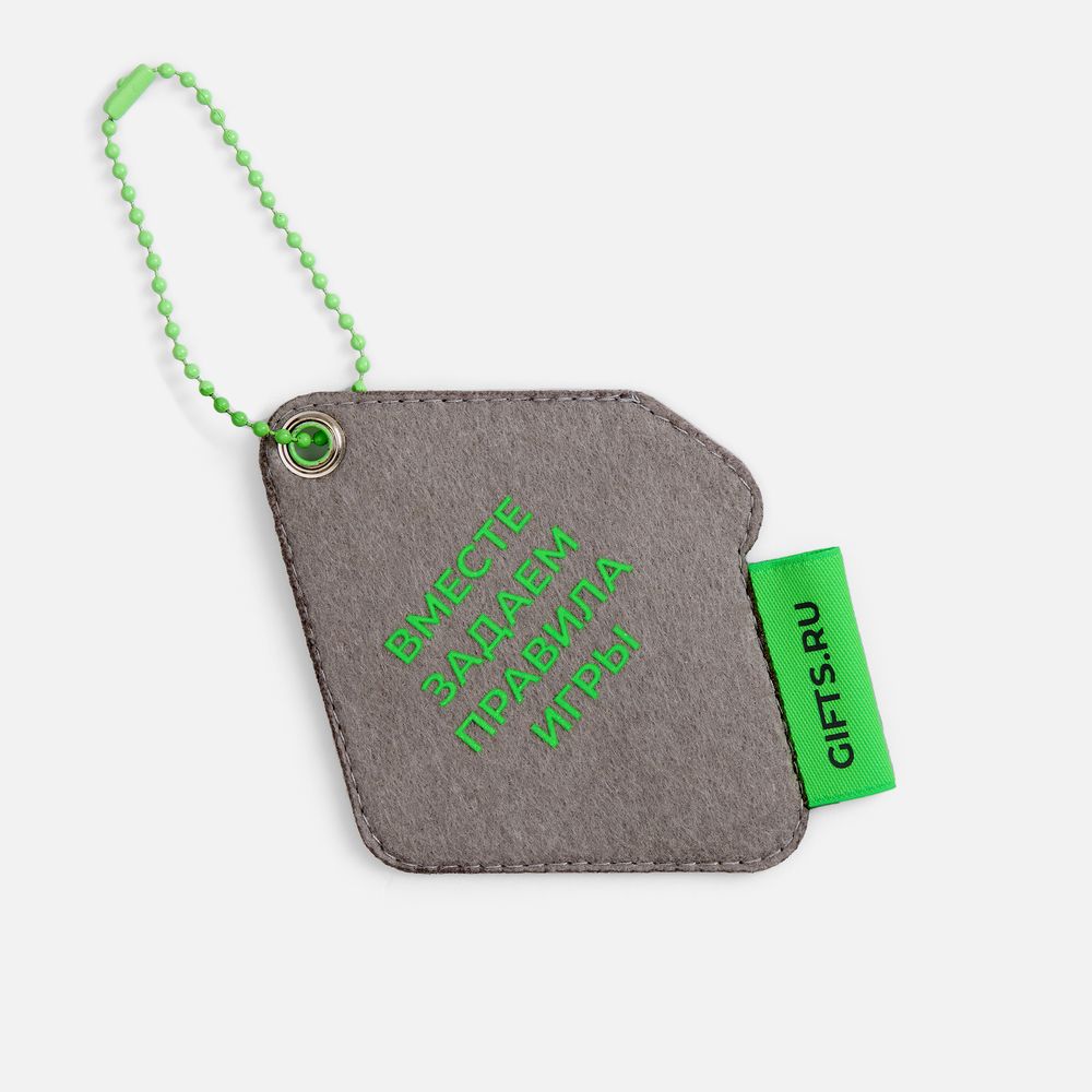 Шеврон из фетра Felt M, серый / Миниатюра нанесения (1000)