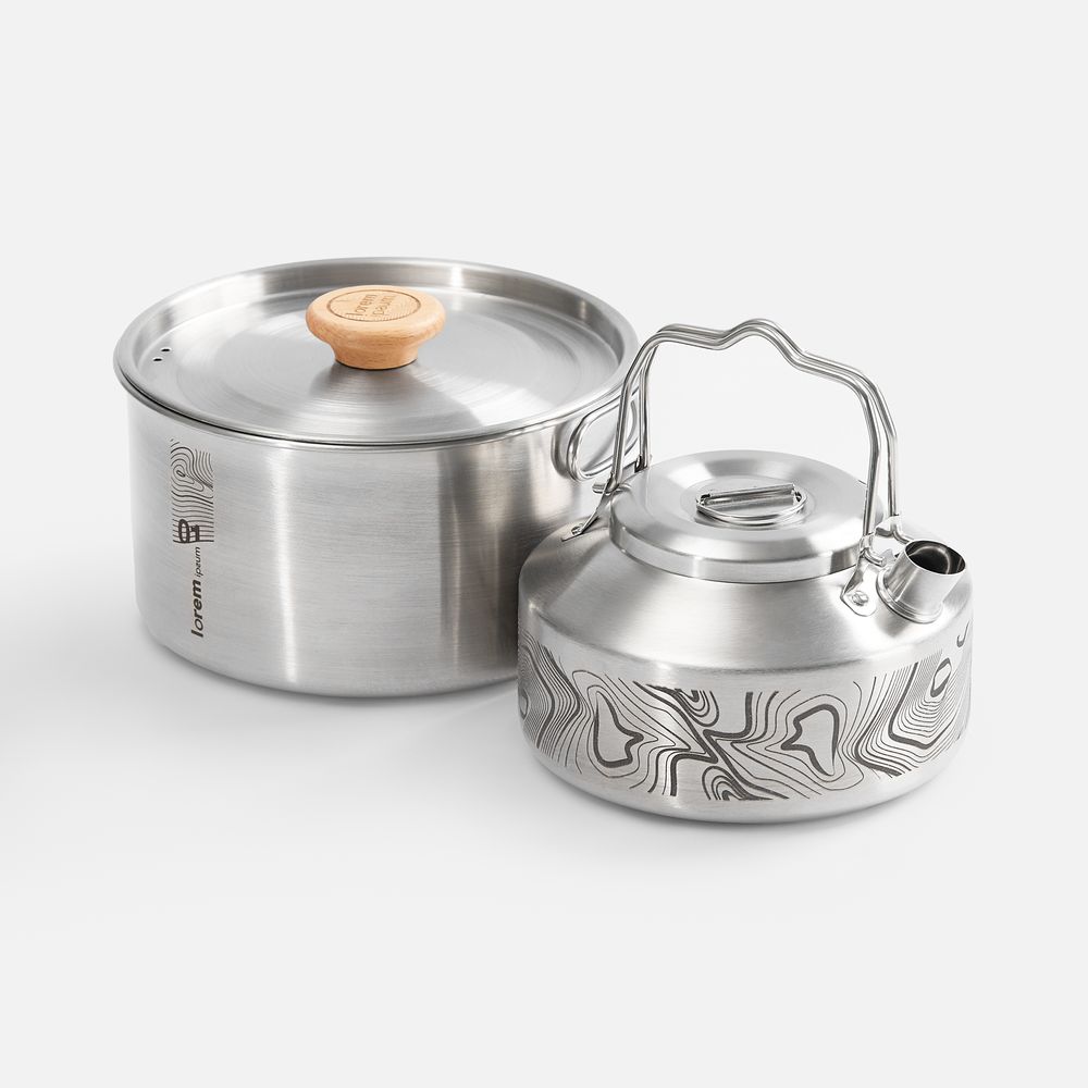 Набор туристической посуды Stackado / Миниатюра нанесения (1000)