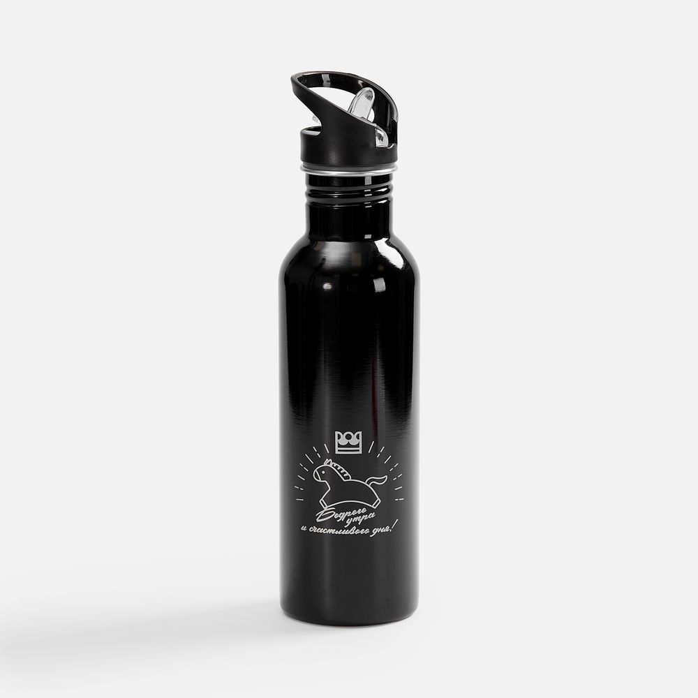 Спортивная бутылка Cycleway, черная / Миниатюра нанесения (1000)