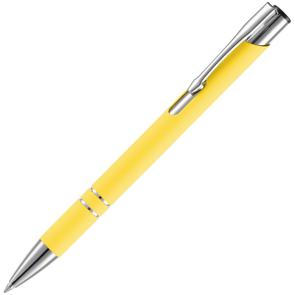 Ручка шариковая Keskus Soft Touch, желтая / Миниатюра WWW (1000)