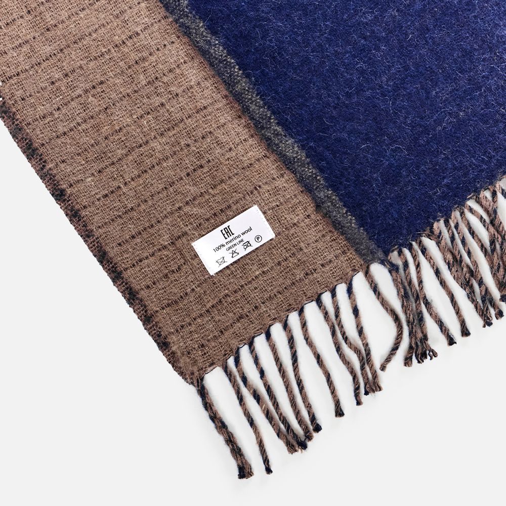 Плед Devika, синий с бежевым / Миниатюра WWW (1000)