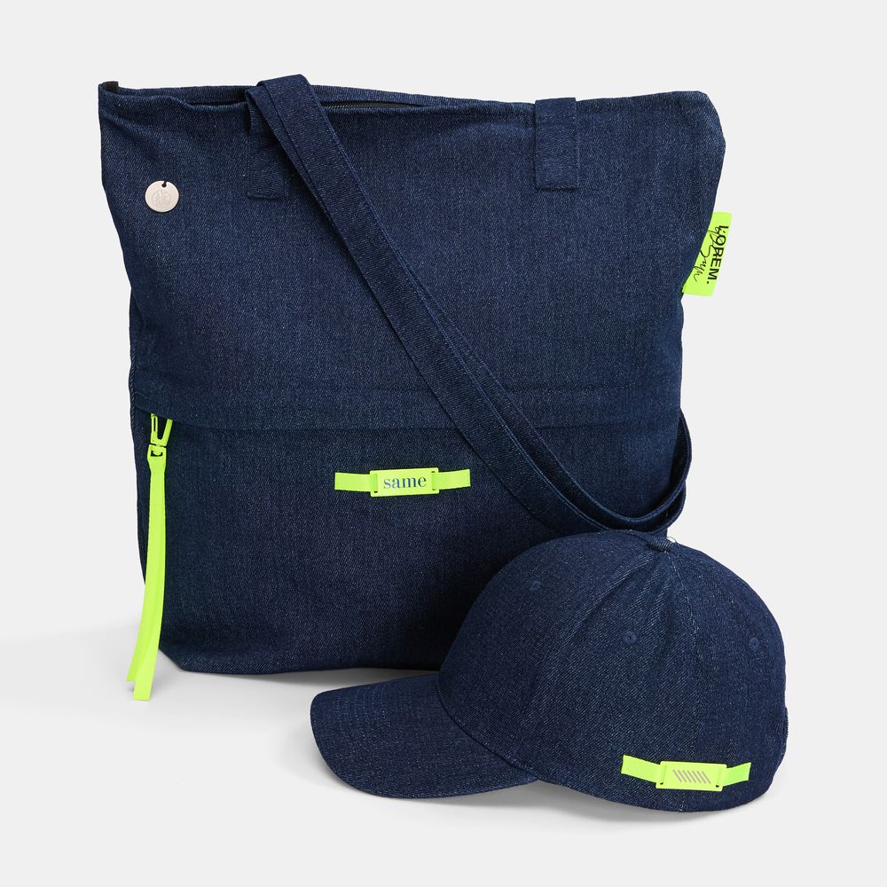 Сумка для покупок Denimate, темно-синяя / Миниатюра нанесения (1000)
