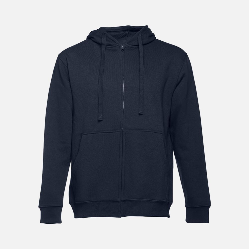 Толстовка мужская на молнии с капюшоном Amsterdam, темно-синяя / Миниатюра WWW (1000)