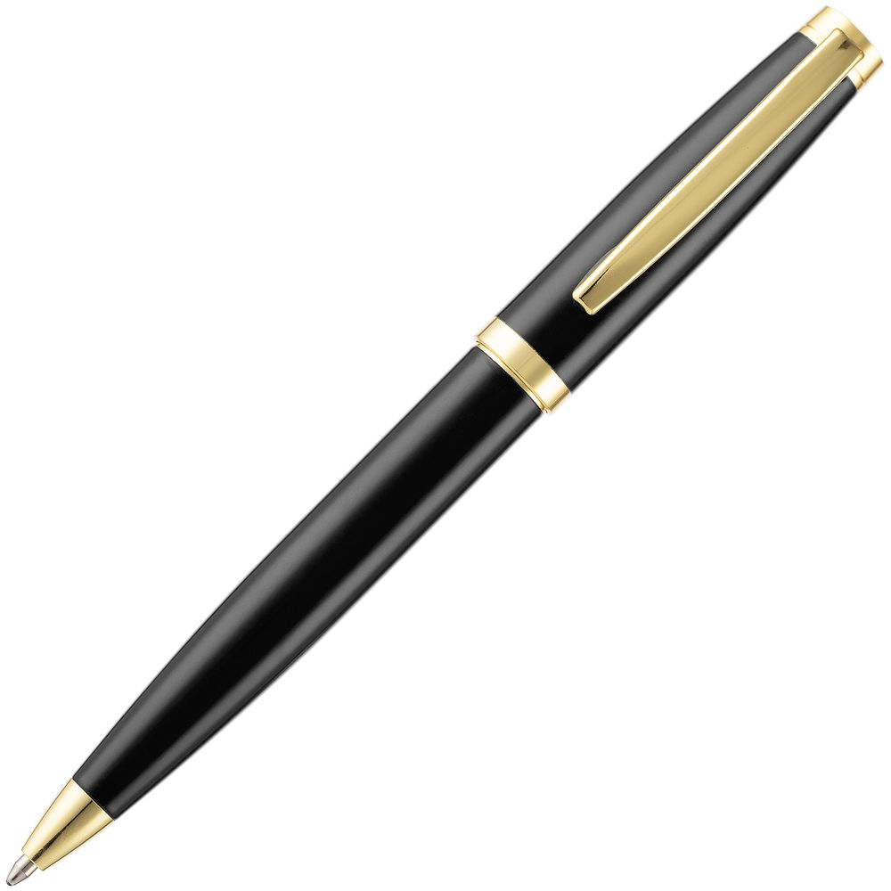 Ручка шариковая Letra Gold, глянцевая, черная / Миниатюра WWW (1000)