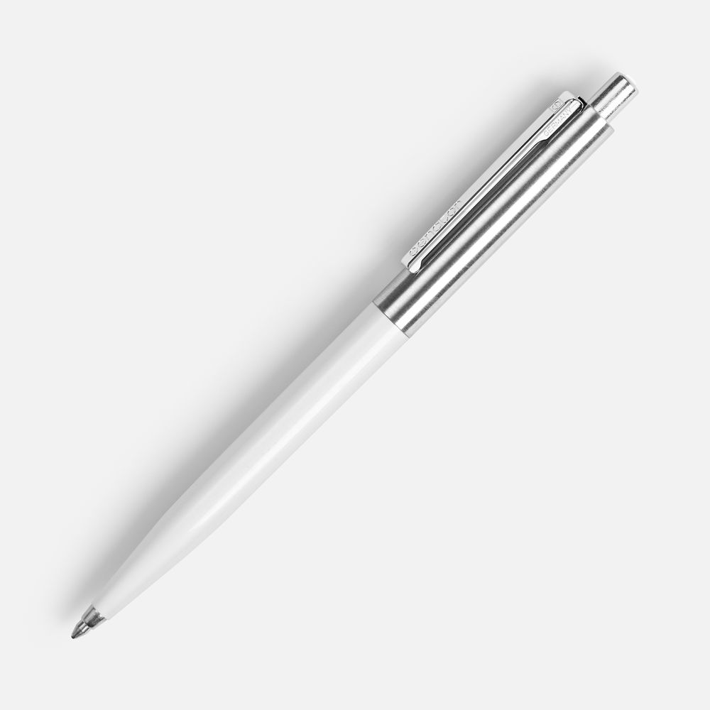 Ручка шариковая Senator Point Metal, ver.2, белая / Миниатюра WWW (1000)