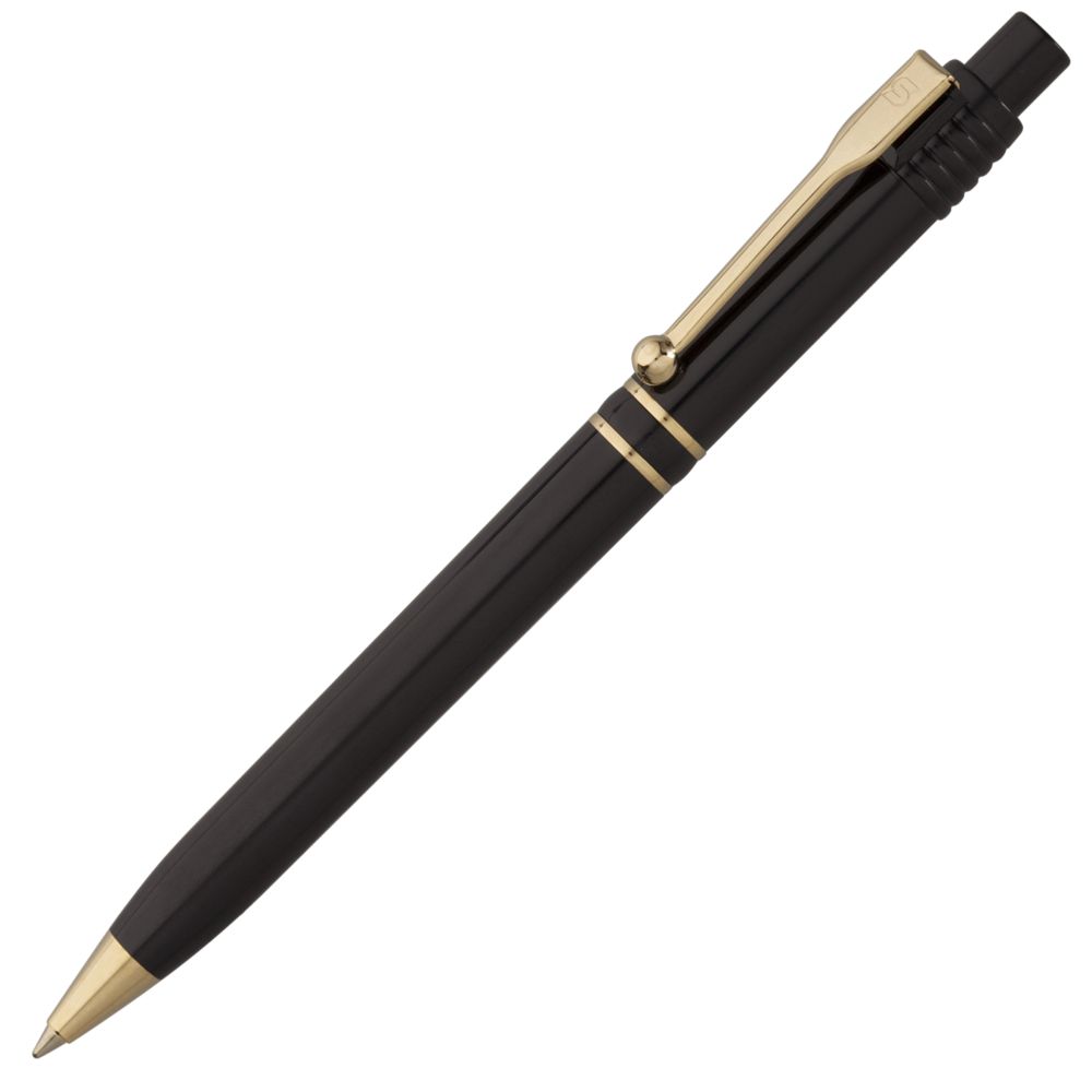 Ручка шариковая Raja Gold, черная / Миниатюра WWW (1000)