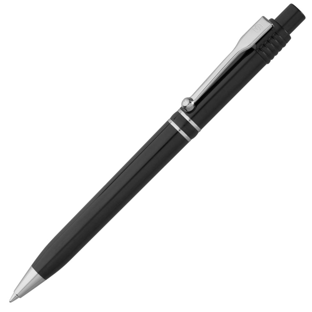 Ручка шариковая Raja Chrome, черная / Миниатюра WWW (1000)