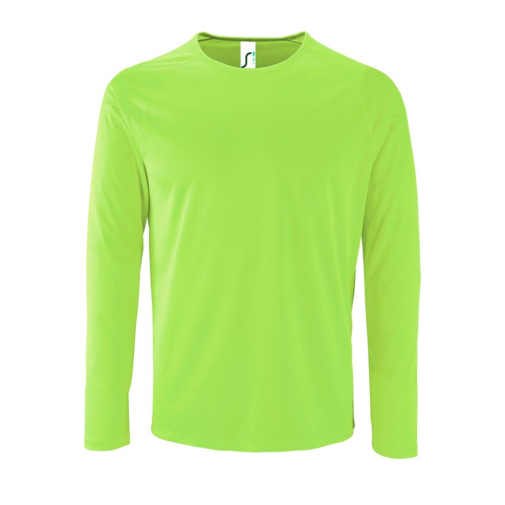 Футболка с длинным рукавом Sporty LSL Men, неоново-зеленая / Миниатюра WWW (1000)