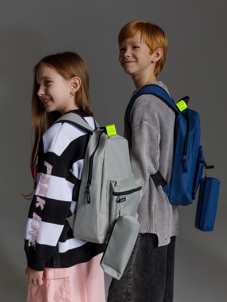 Детский рюкзак Base Kids с пеналом, серый / Миниатюра WWW (1000)