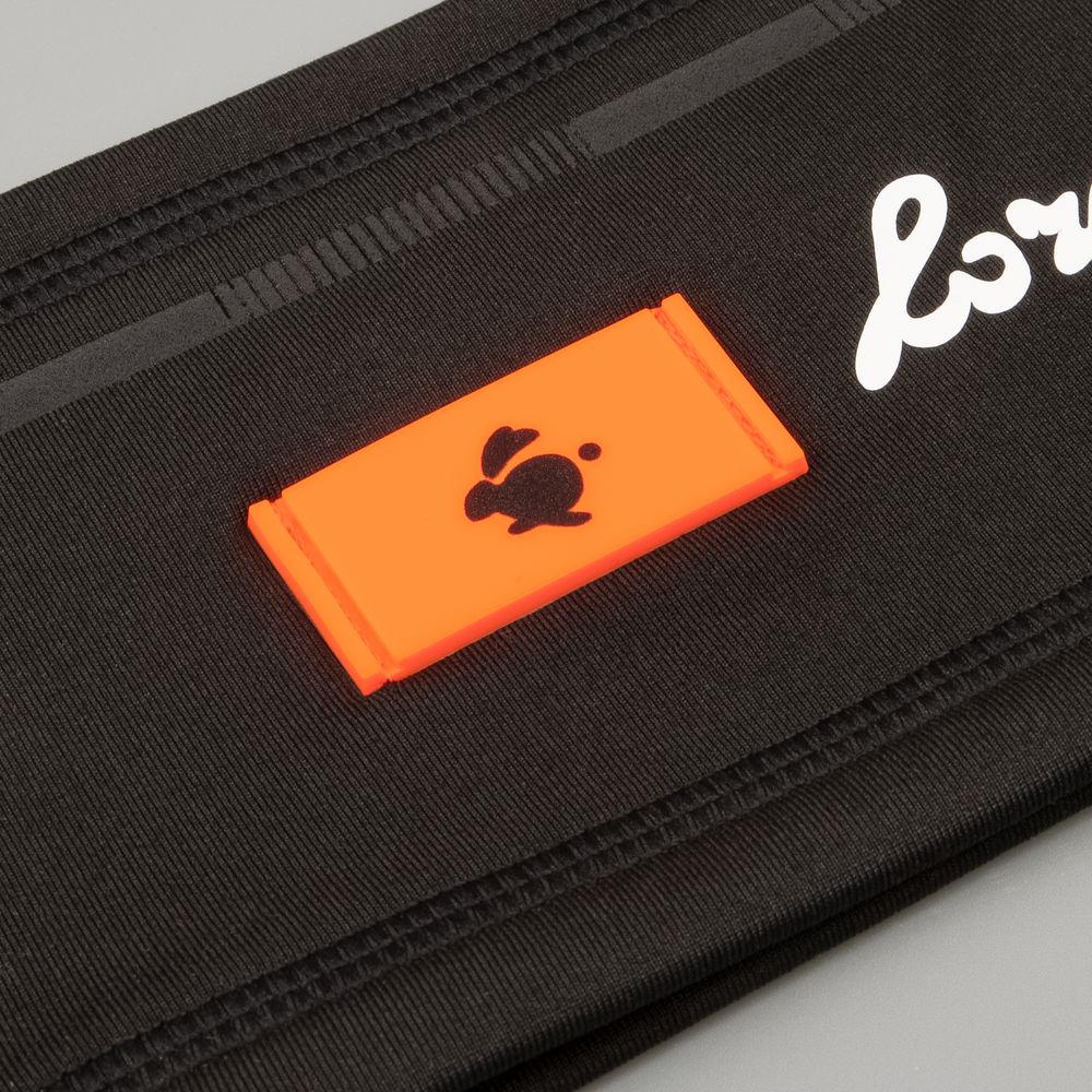 Лейбл из ПВХ Dzeta, S, оранжевый неон / Миниатюра нанесения (1000)