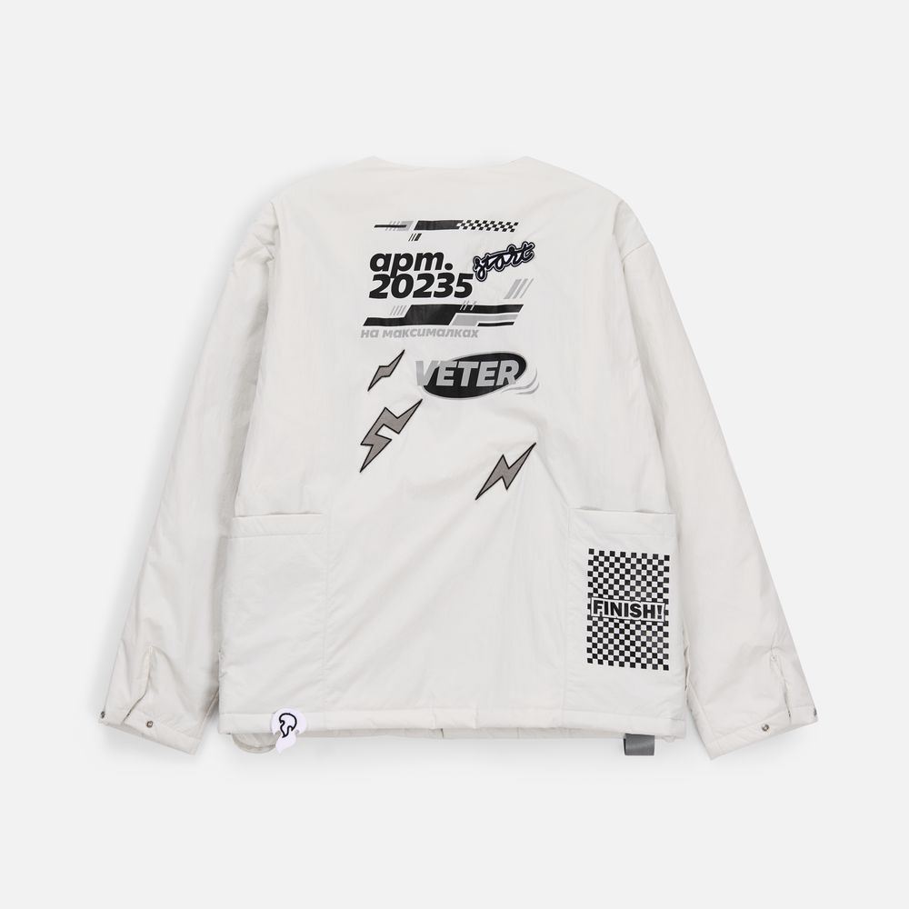 Шеврон из фетра Felt M, серый / Миниатюра нанесения (1000)