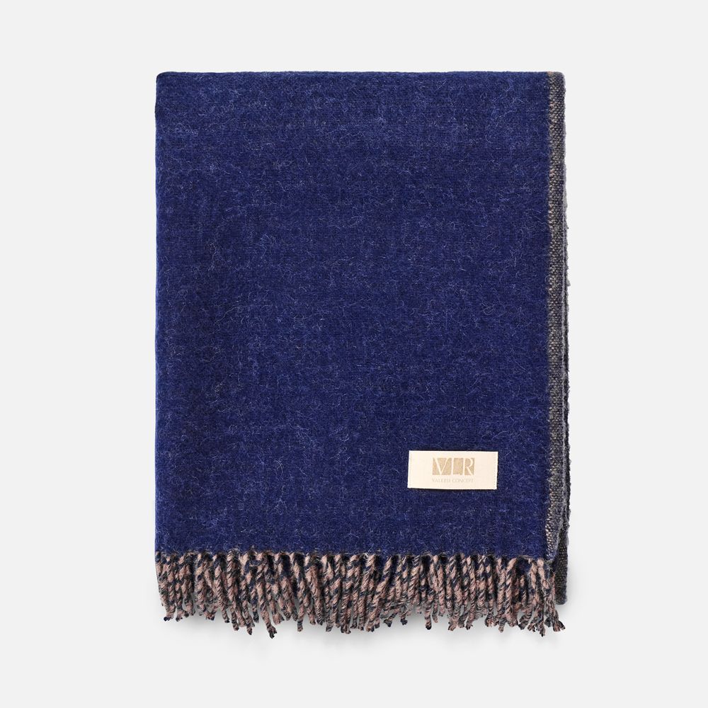 Плед Devika, синий с бежевым / Миниатюра WWW (1000)