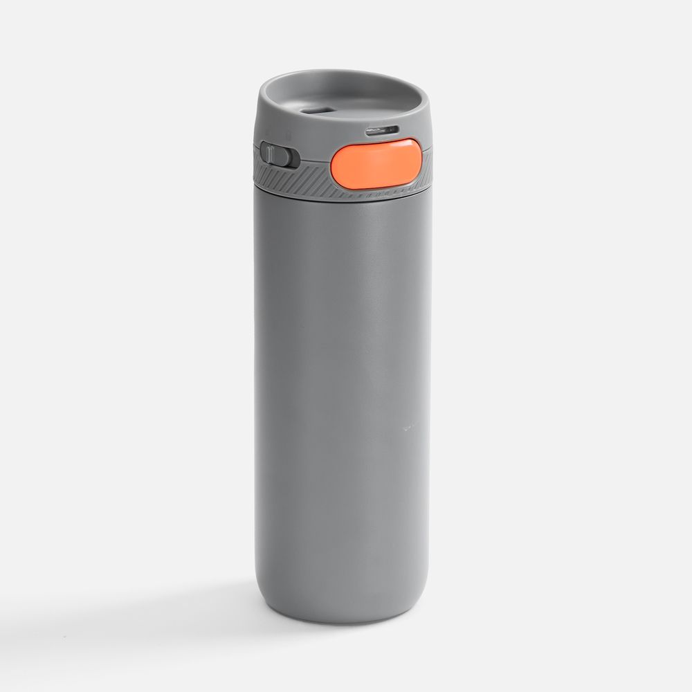 Термостакан X1 с цветной кнопкой, серый с оранжевым / Миниатюра WWW (1000)