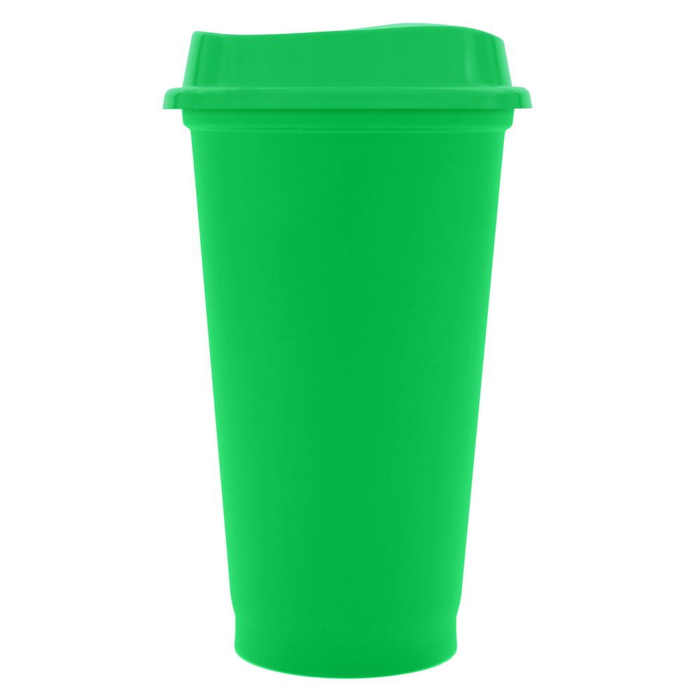 Стакан с крышкой Color Cap, зеленый / Миниатюра WWW (1000)