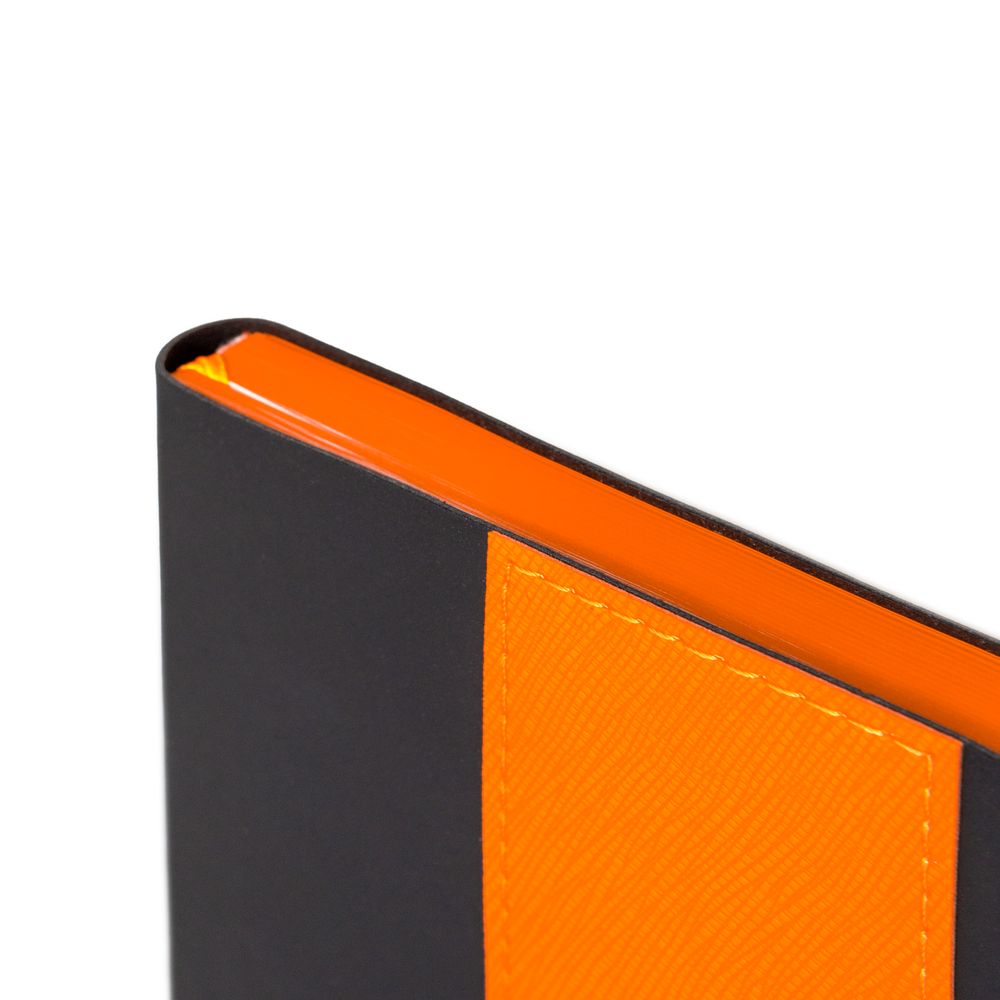 Ежедневник Bookmark, недатированный, черный с оранжевым / Миниатюра WWW (1000)