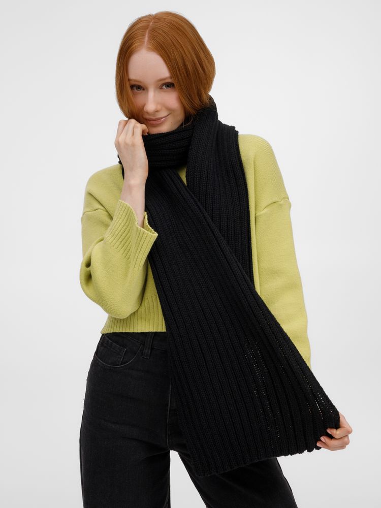 Шарф HappyGo, черный / Миниатюра WWW (1000)