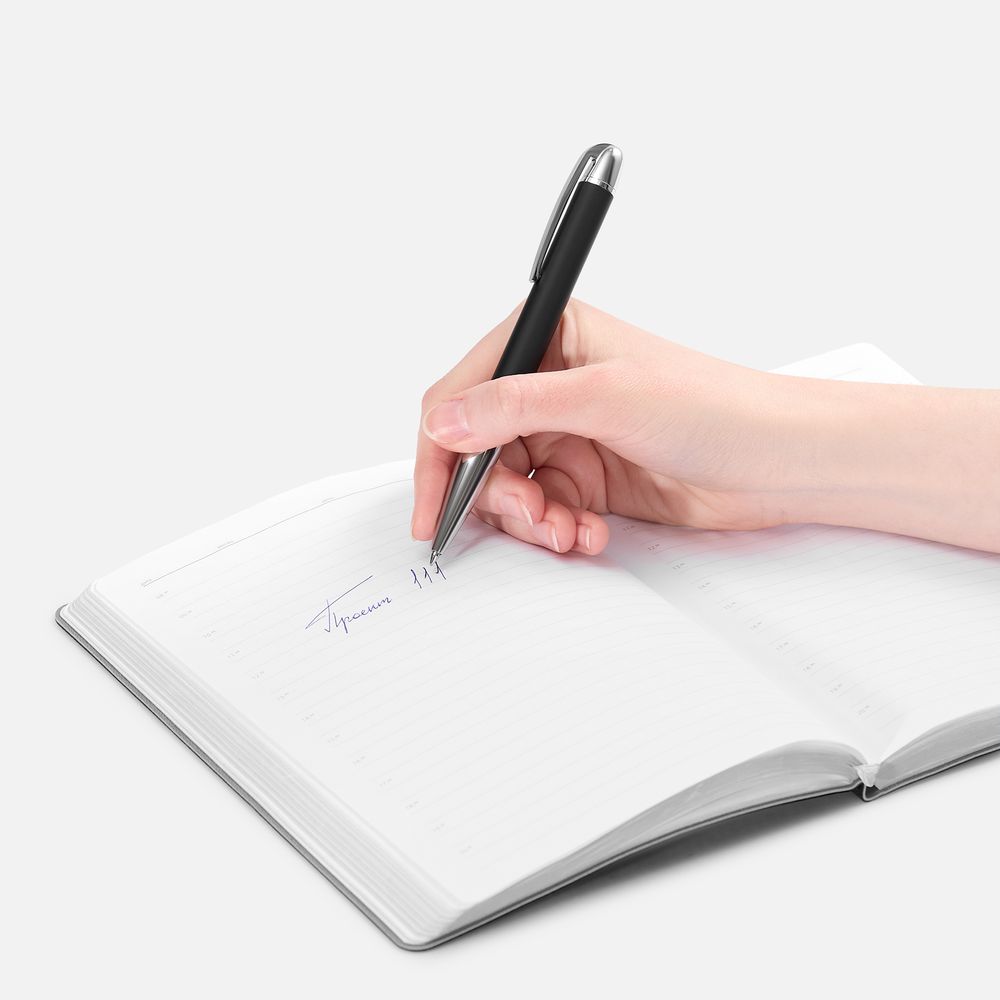 Ручка шариковая Arc Soft Touch, черная / Миниатюра WWW (1000)