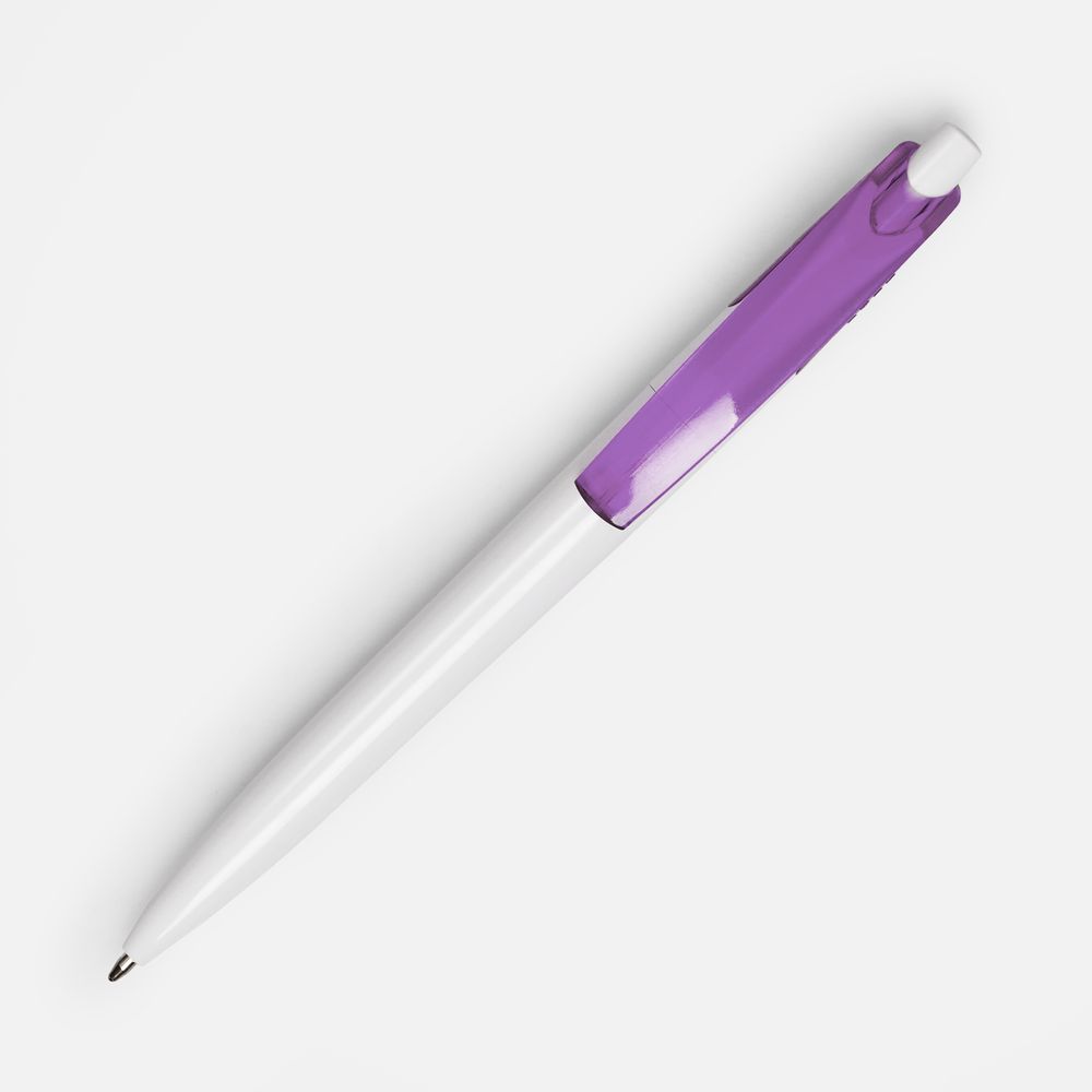 Ручка шариковая Bento, белая с фиолетовым / Миниатюра WWW (1000)