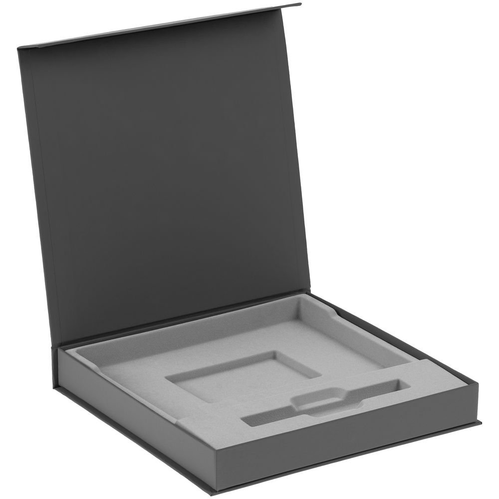 Коробка Memoria с ложементом под ежедневник и ручку, ver. 2, серая / Миниатюра WWW (1000)