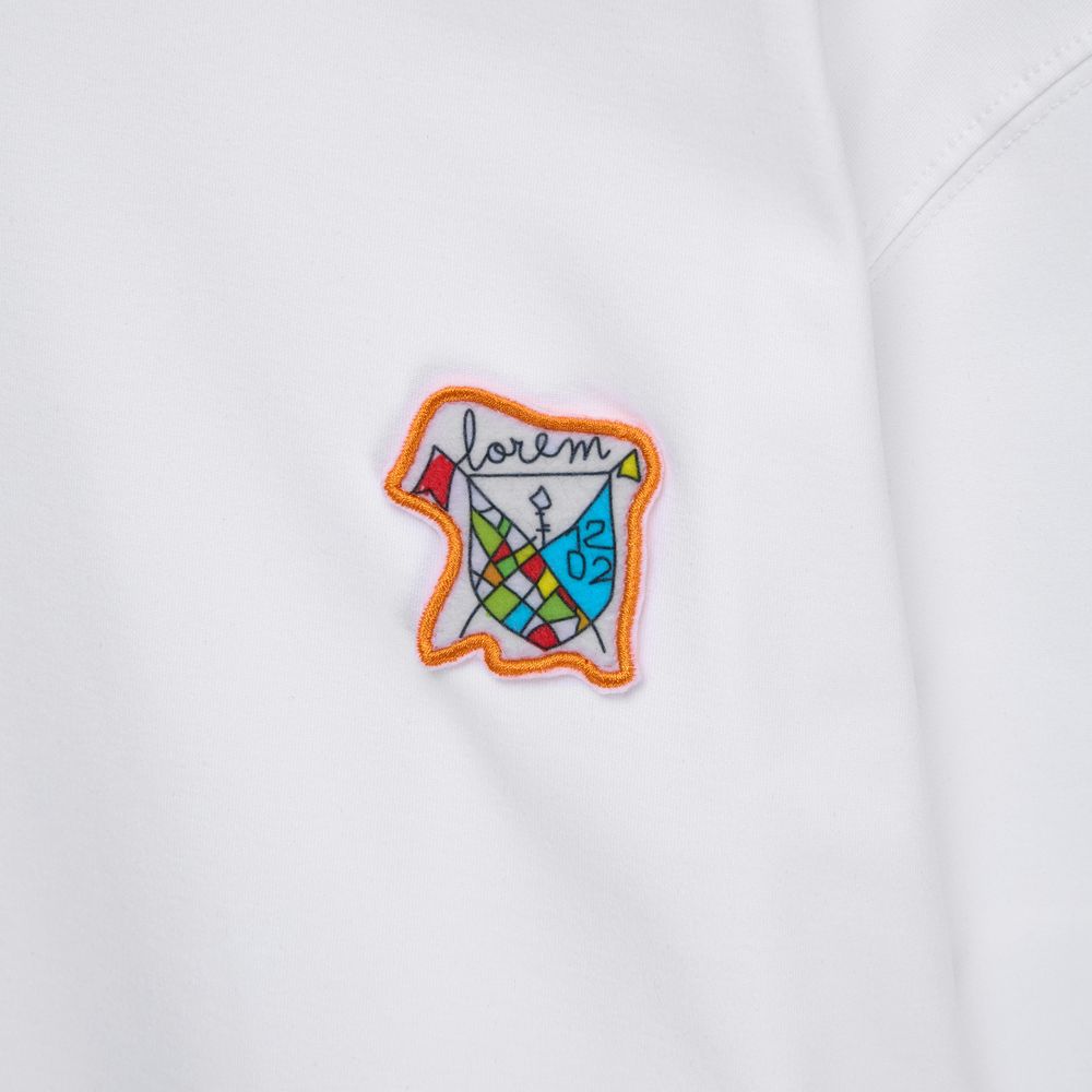 Шеврон из фетра Felt S, белый / Миниатюра нанесения (1000)