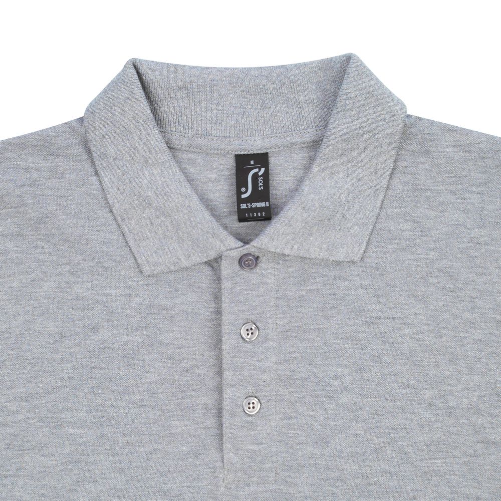 Рубашка поло мужская Spring 210, серый меланж / Миниатюра WWW (1000)