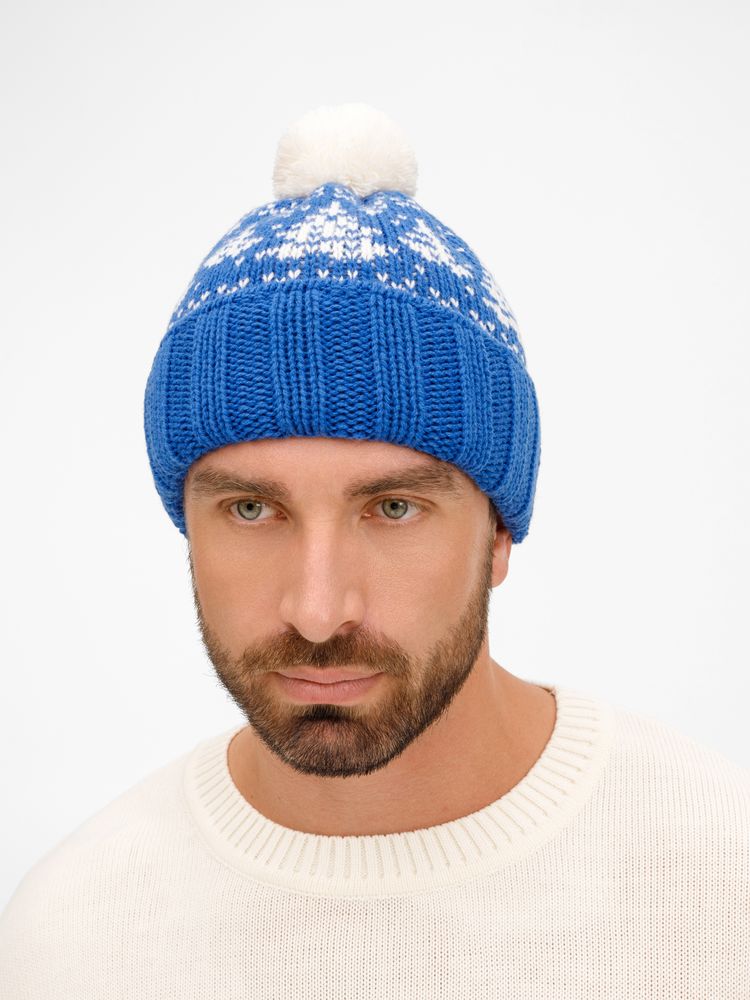 Шапка Holidale, синяя с молочным / Миниатюра WWW (1000)