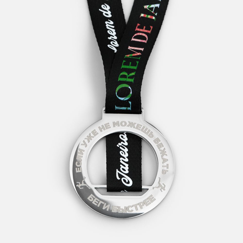 Медаль Finisher с сатиновой лентой / Миниатюра нанесения (1000)