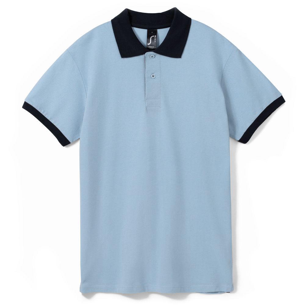 Рубашка поло Prince 190, голубая с темно-синим / Миниатюра WWW (1000)