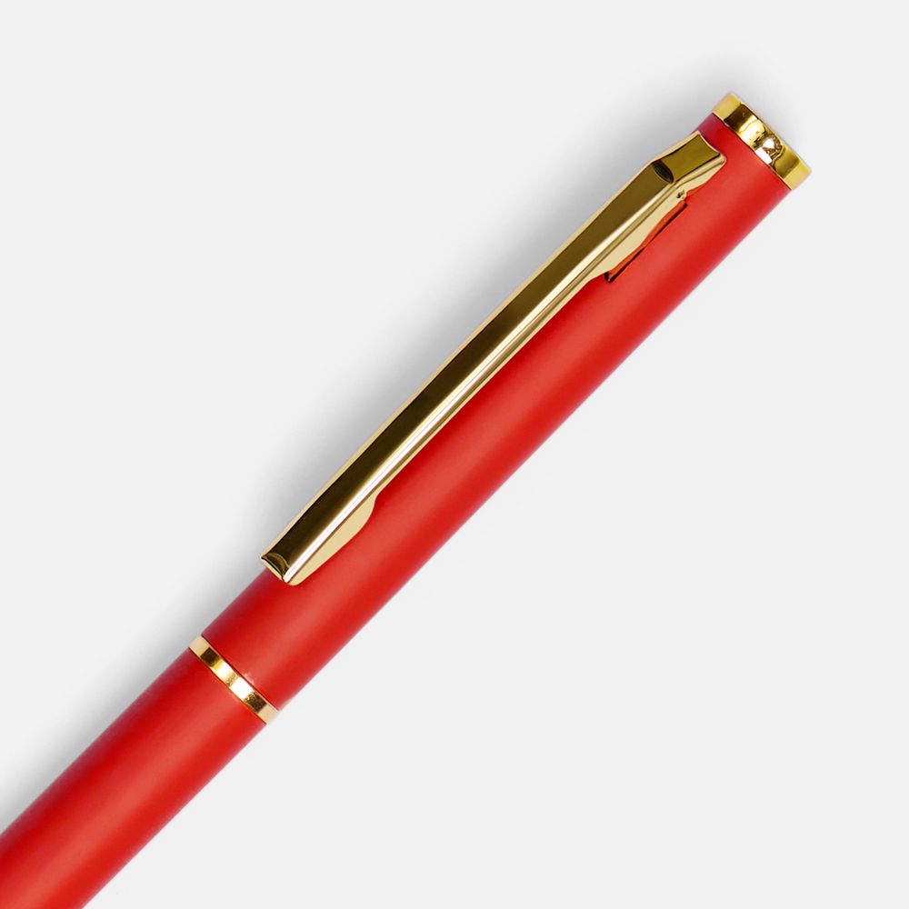 Ручка шариковая Hotel Gold, ver.2, матовая красная / Миниатюра WWW (1000)
