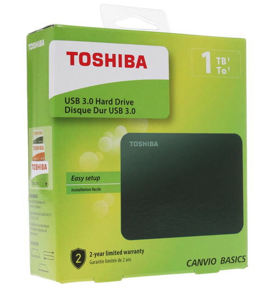 Внешний диск Toshiba Canvio, USB 3.0, 1Тб, черный / Миниатюра WWW (1000)