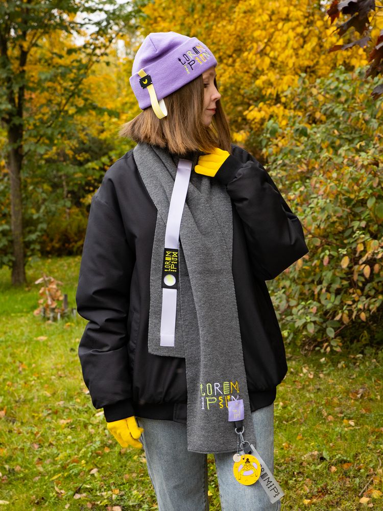 Шарф Urban Flow, темно-серый меланж / Миниатюра WWW (1000)