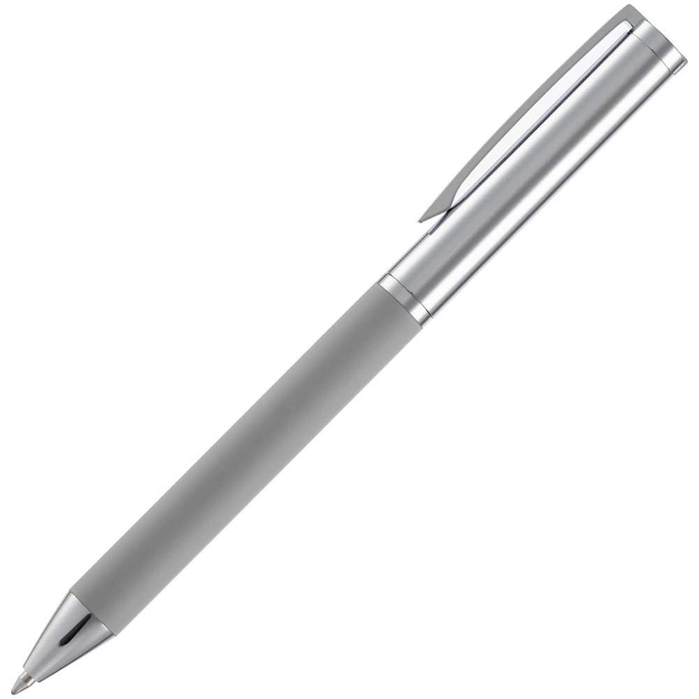 Ручка шариковая Eyeshot Soft Touch, серая / Миниатюра WWW (1000)