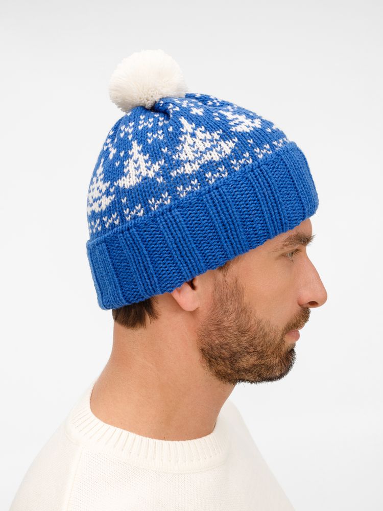 Шапка Holidale, синяя с молочным / Миниатюра WWW (1000)