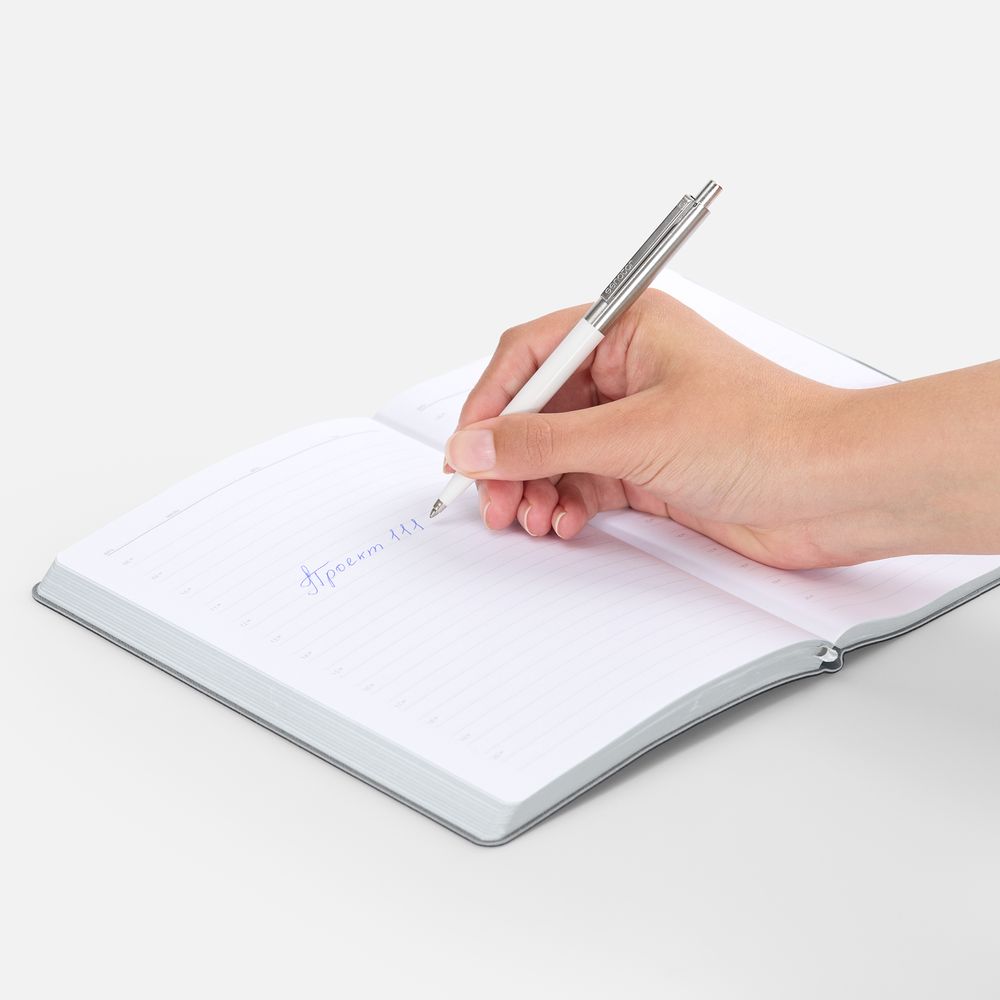 Ручка шариковая Senator Point Metal, ver.2, белая / Миниатюра WWW (1000)