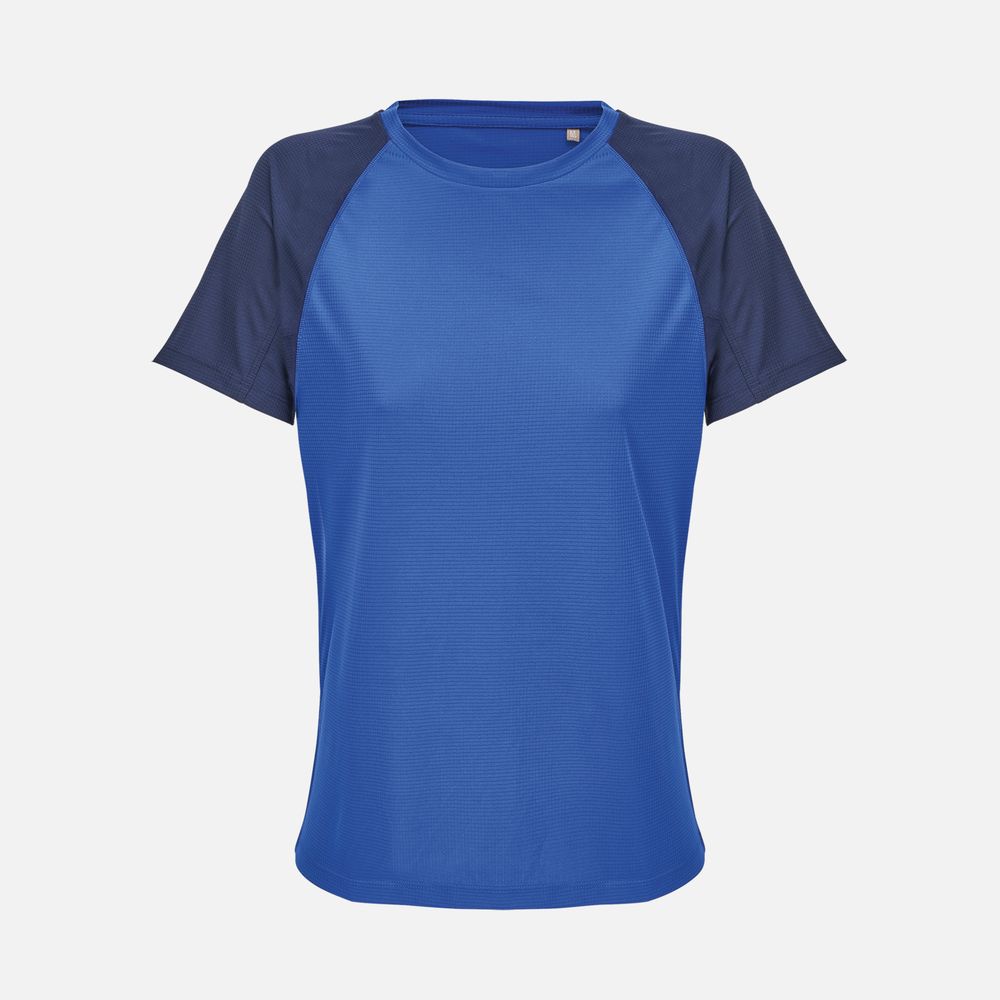 Футболка спортивная женская Vortex Women, темно-синяя с ярко-синим / Миниатюра WWW (1000)