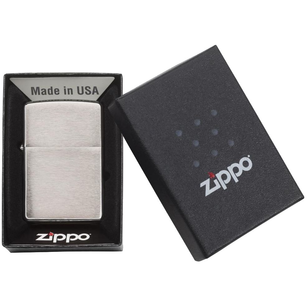 Зажигалка Zippo Classic Brushed, серебристая / Миниатюра WWW (1000)