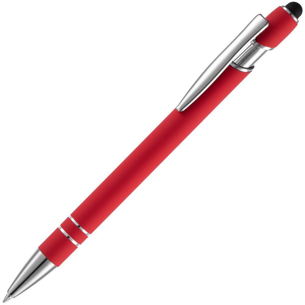 Ручка шариковая Pointer Soft Touch со стилусом, красная / Миниатюра WWW (1000)