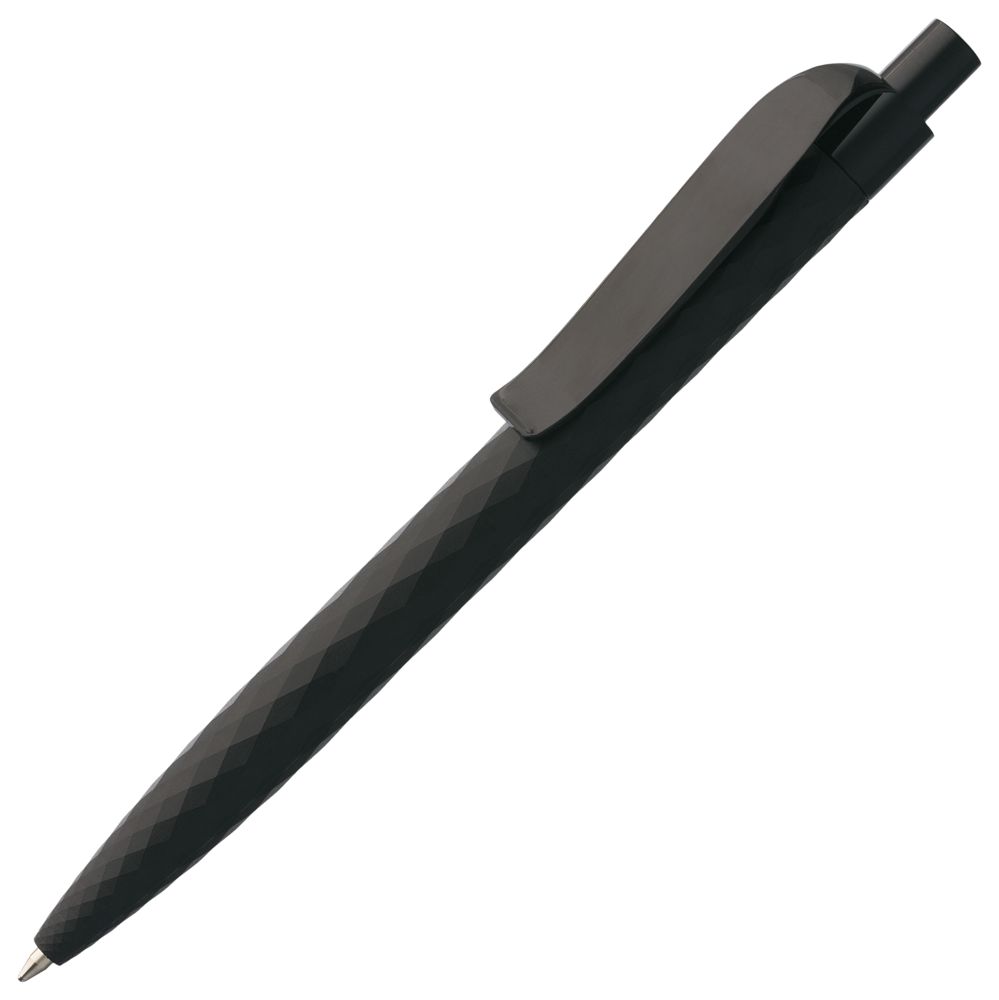 Ручка шариковая Prodir QS01 PRP-P Soft Touch, черная / Миниатюра WWW (1000)