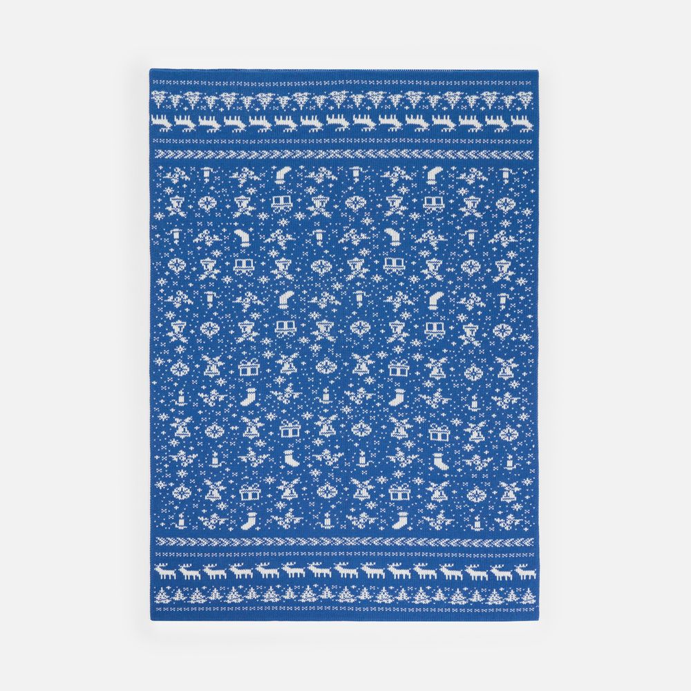 Плед Holidale, синий с молочным / Миниатюра WWW (1000)