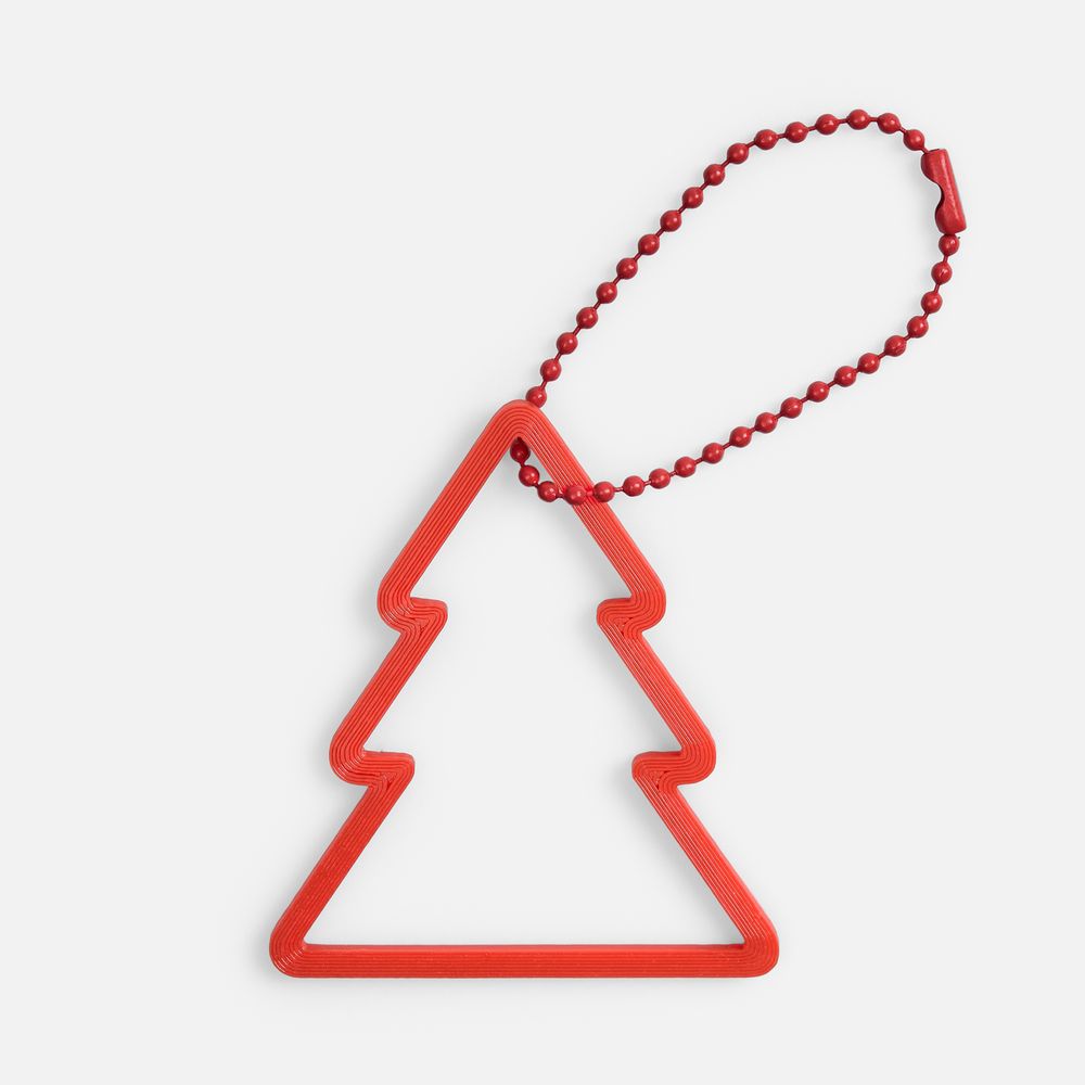 Подвеска «Елочка», 3D-печать, красная / Миниатюра WWW (1000)