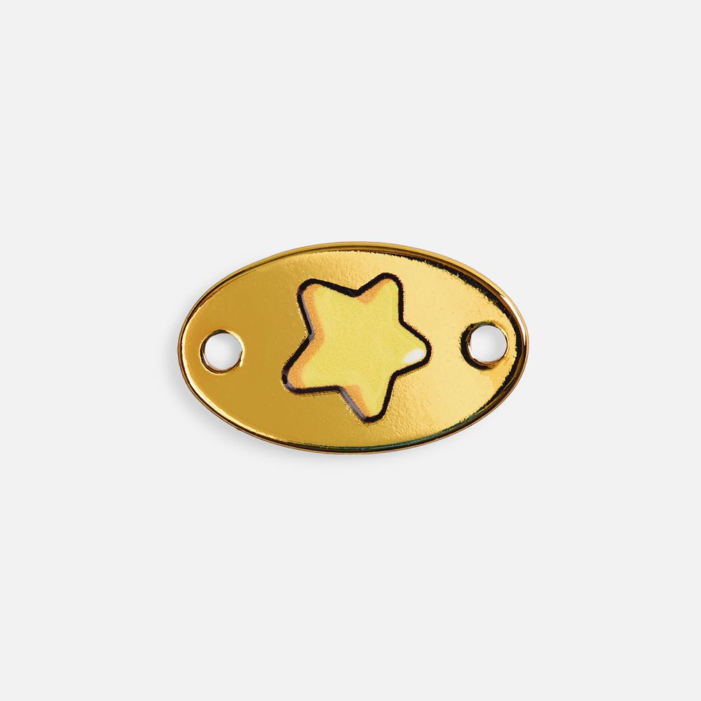 Шильдик металлический Alfa Oval, золотистый / Миниатюра нанесения (1000)