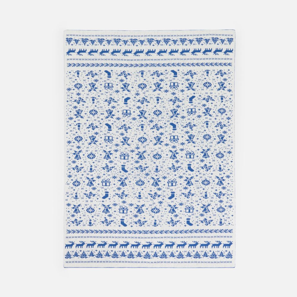 Плед Holidale, синий с молочным / Миниатюра WWW (1000)